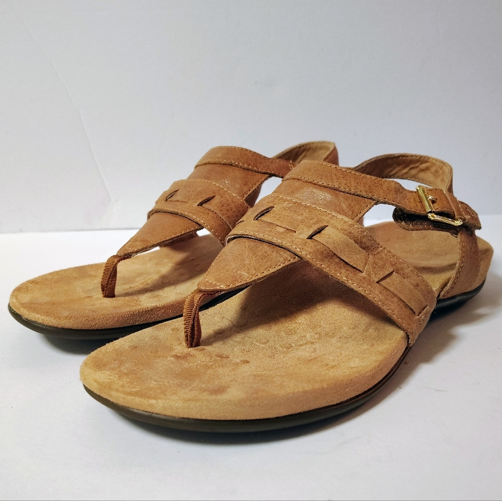 Vionic Lupe Women's Leather Toe Post Slingback Or… - image 8